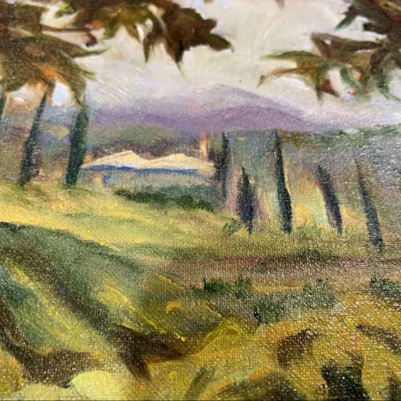 Oil Painting Wine Vineyard Scene Art Canvas 12 x 9 Inches - Picture 5 of 9